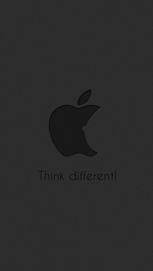 有趣的微妙苹果认为不同的标志黑暗的iPhone 5壁纸
