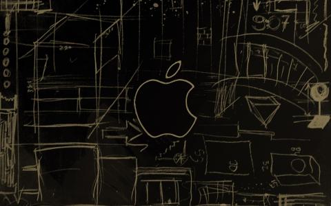 苹果商标剪影Mac壁纸