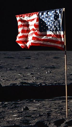 美国国旗月亮iPhone 6壁纸
