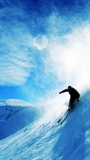 滑雪iPhone 5壁纸
