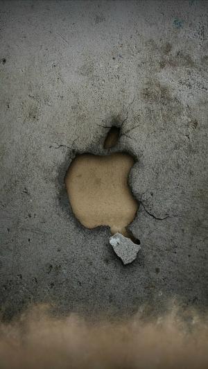 破碎的苹果墙壁iPhone 5壁纸