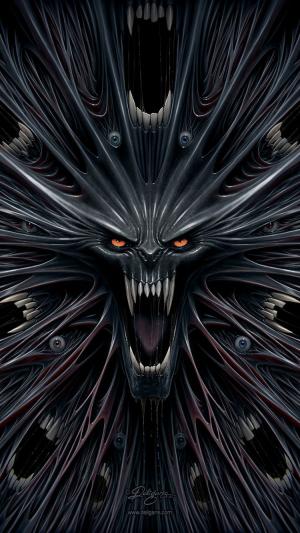 恐怖怪物插图iPhone 6壁纸