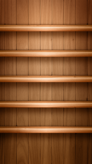 浅棕色的木架子iPhone 5壁纸