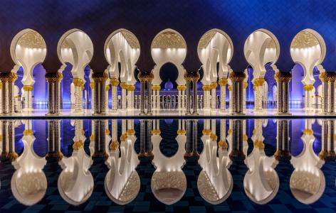 阿联酋阿布扎比壮观神圣清真寺