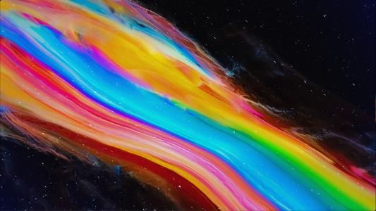 宇宙里的七色彩虹