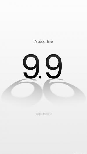 苹果2014年9月iPhone 6发布活动关于时间iPhone 5壁纸