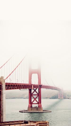 旧金山金门雾雾iPhone 5壁纸