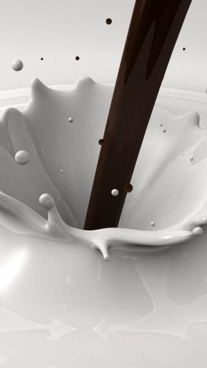 巧克力牛奶飞溅iPhone 6 Plus高清壁纸