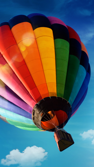 五颜六色的热空气气球iPhone 5墙纸