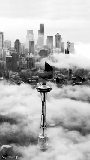 西雅图太空针塔iPhone 5壁纸