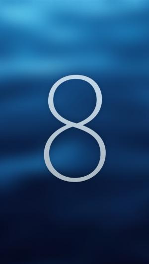 简单的iOS8水标志iPhone 5壁纸