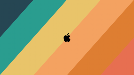 苹果标志MAC多彩背景壁纸