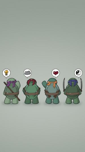 有趣的忍者神龟忍者乌龟iPhone 5壁纸