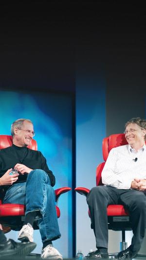 史蒂夫乔布斯和比尔盖茨iPhone 5壁纸