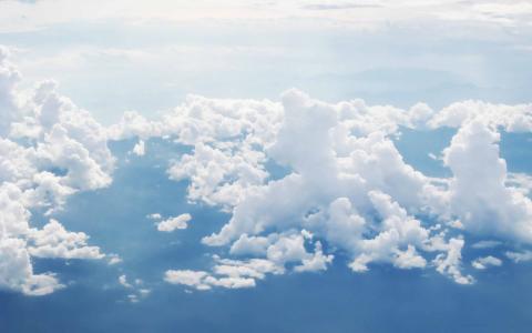 天空和云空中摄影Mac壁纸