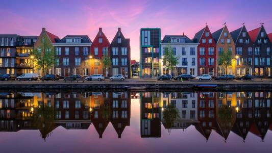 阿姆斯特丹城市清晨美景