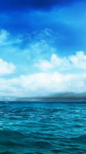 海洋蓝天风暴接近iPhone 6壁纸