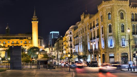 黎巴嫩贝鲁特夜晚街景