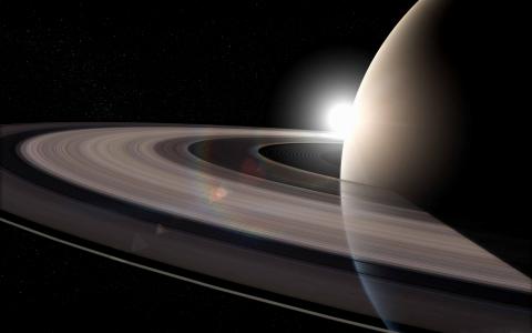 土星Mac壁纸的圆环