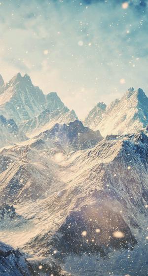 喜马拉雅山脉景观降雪iPhone 6 Plus高清壁纸