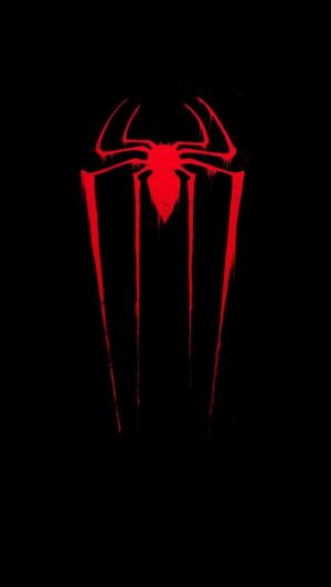 惊人的蜘蛛人2 2014年电影红黑暗的标志iPhone 5壁纸