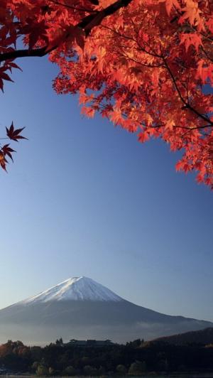 富士山日本秋季iPhone 5壁纸