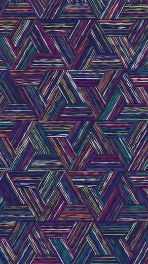 三角形彩色线条数字艺术图案iPhone 6 Plus高清壁纸