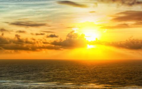 日出横跨海Mac壁纸