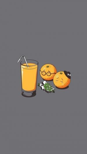 橙汁葬礼滑稽的iPhone SE墙纸