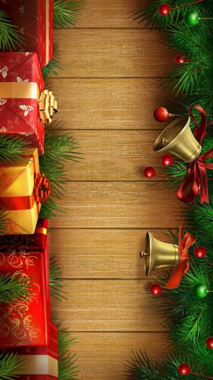 圣诞礼物和装饰iPhone 5壁纸