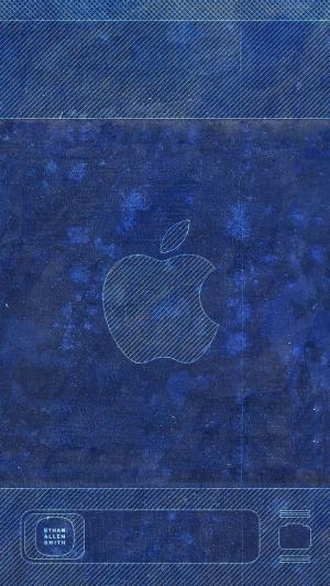 蓝图素描Grunge iPhone 5壁纸