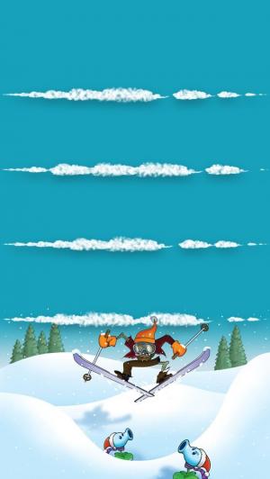 雪植物滑雪iPhone 5壁纸