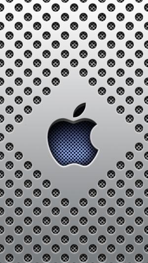 碳背景iPhone 5壁纸的苹果计算机商标