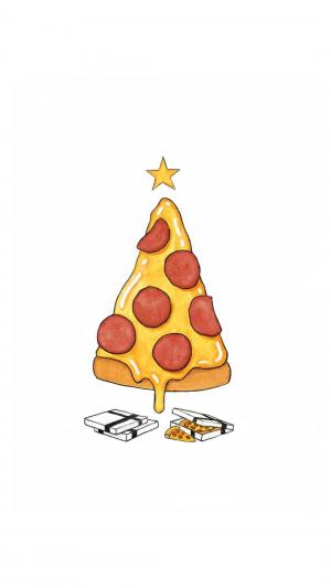 比萨圣诞树呈现iPhone 6+高清壁纸