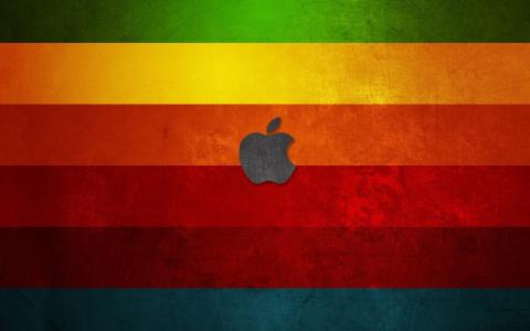 彩条背景苹果Mac壁纸