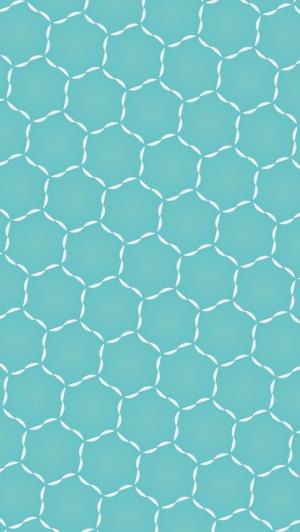 简单的蓝色六角形图案iPhone 5壁纸