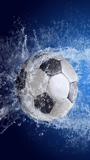 足球足球飞溅iPhone 5壁纸