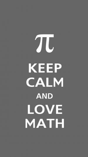 Pi保持冷静，爱数学排版iPhone 5壁纸