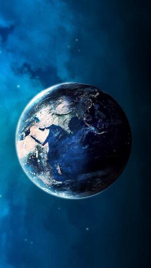 蓝色星球地球空间iPhone 6壁纸