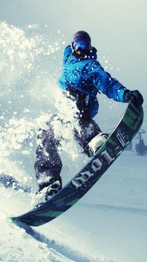 单板滑雪冬季运动车手iPhone 5壁纸