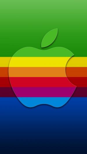 五颜六色的苹果商标iPhone 5墙纸