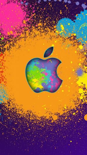 Apple Logo iTunes礼品卡重新设计Splash iPhone 6 Wallpaper