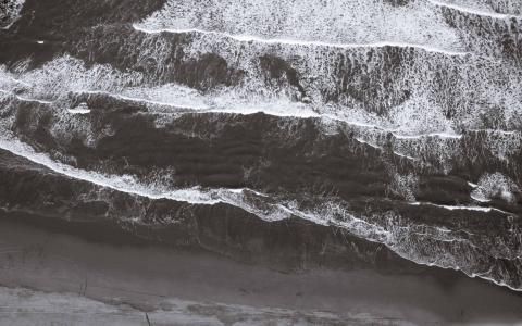 无人机摄影海滩Mac壁纸