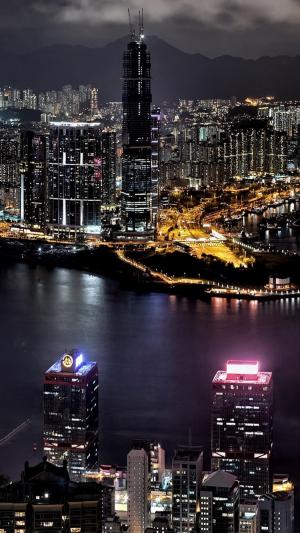 台北101台湾城夜景iPhone 6壁纸