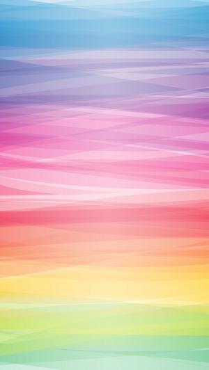 柔和多彩的流畅线条iPhone 5壁纸