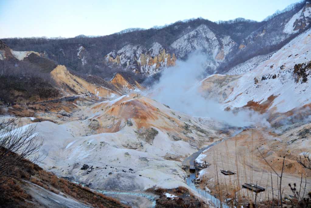 日本北海道地狱谷自然风光图片