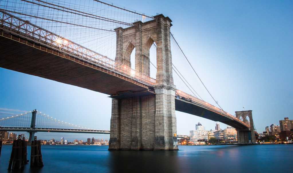 美国纽约布鲁克林大桥高清图片