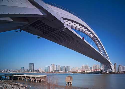 上海浦东卢浦大桥风光图片