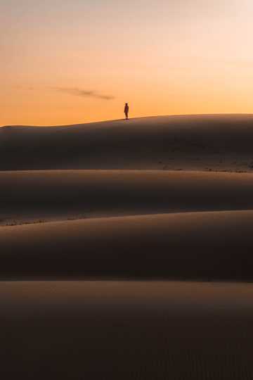 夕阳大漠自然景致图片