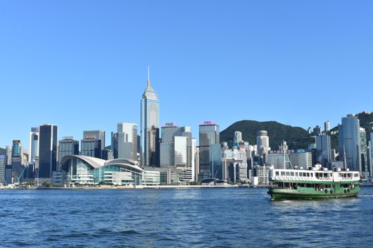 香港维多利亚港建筑景象图片